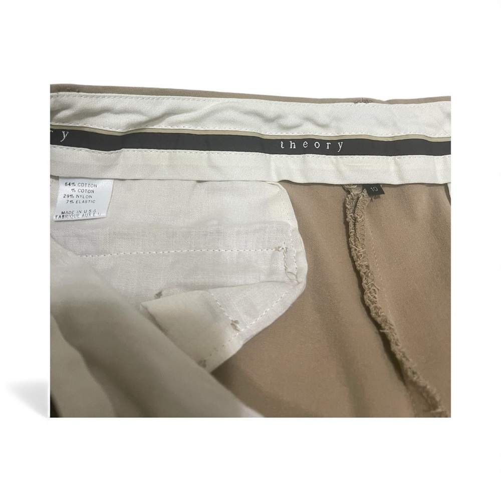 Theory Beige Boot Cut Trousers - Picture 4 of 5